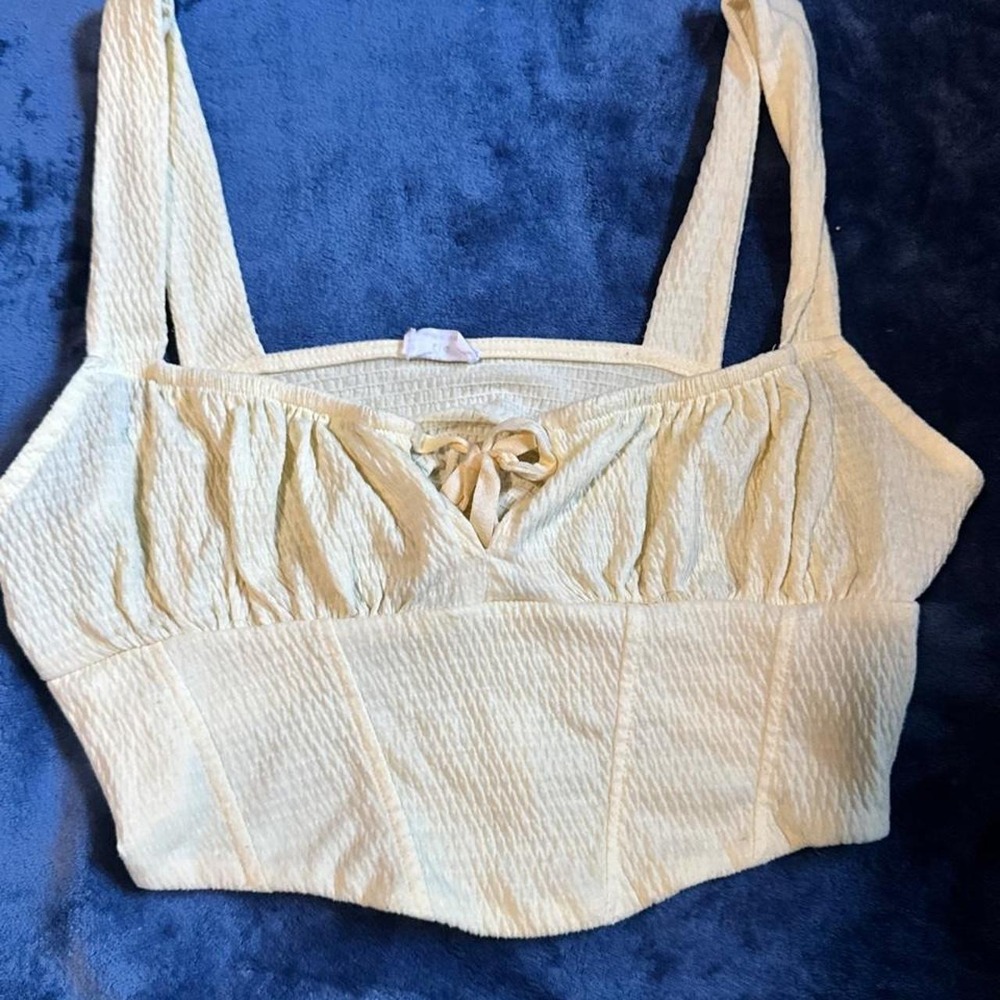 yellow top coquette fairy energy.